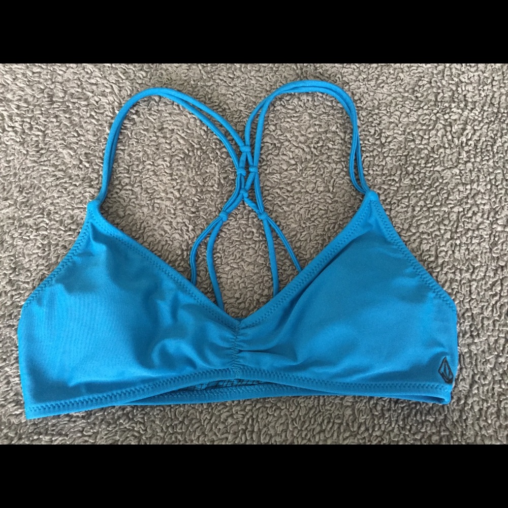 Blue Volcom bikini top